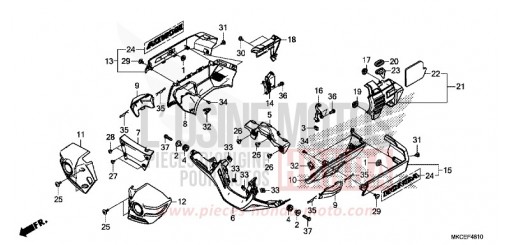 COUVERCLE DE MOTEUR GL1800BK de 2019